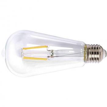 Bombilla LED E27 6W 2700K filamento transparente