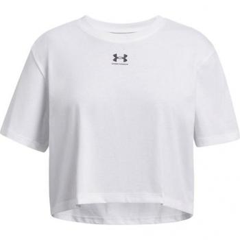 Under Armour Niño 8A – Camiseta Rival Short Sleeve (Blanco)