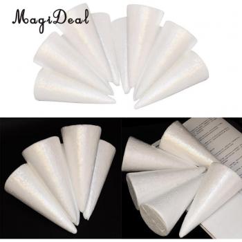 Mousse de polystyrène en cône blanc