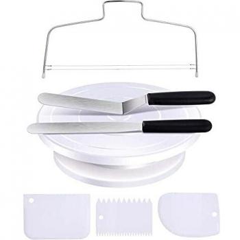 CakeCraft 11 Turntable with Spatula Set