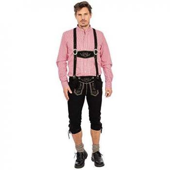 Wildschwarze Lederhose von MADDOX – 48 cm Kniebund