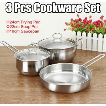 Pack Cuisine Pro – Trois Pliés : Poêle, Casserole, Pot à Soupe