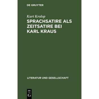 Vitalsource Technologies, Inc. Sprachsatire als Zeitsatire bei Karl Kraus