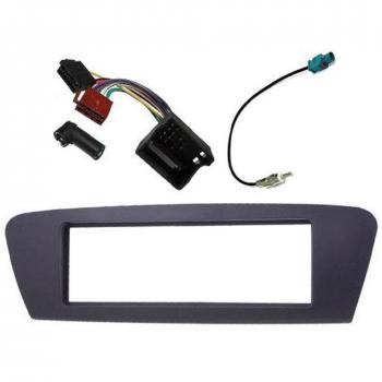 Kit Adaptateur Autoradio 1DIN Gris Renault Scenic avec ISO et FM