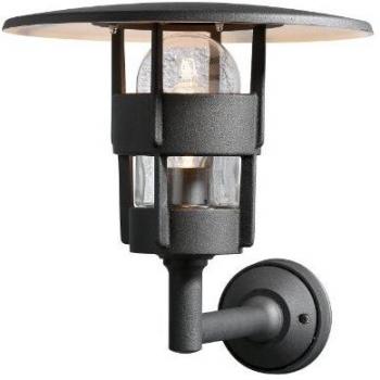 Freja Up 522‑750 Außenwandleuchte – 340 mm Länge, 1×60 W LED E27, schwarz, IP23