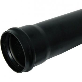 FloPlast Black 110mm Single Socket Soil Pipe