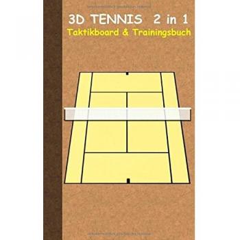 3D Tennis 2 in 1 Taktikboard und Trainingsbuch