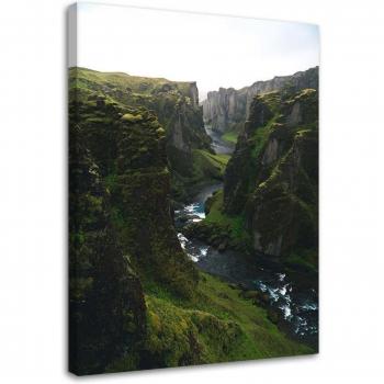 Toile Paysage Montagneux – Vert Intense
