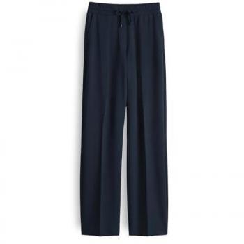 OPUS PANTS “Macie” – Wide Leg Stoffhose mit Eingrifftaschen – Marine – Größe 42