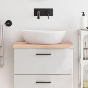 Encimera de baño en maderas sólidas Torana 60×30 cm, grosor 2‑4 cm, sin tratar