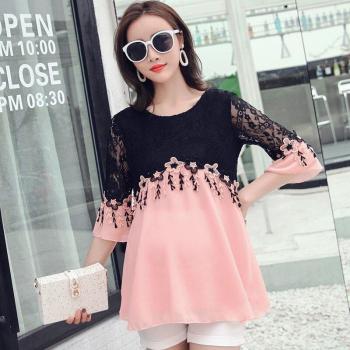 Chemise patchwork en soie pour femmes enceintes
