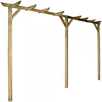 VidaXL 410x40x203 cm Wooden Pergola for Gardens