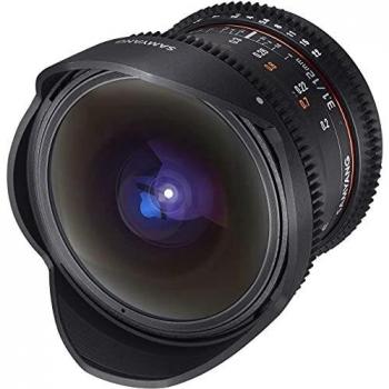 SAMYANG 13012T3.1CM 12 mm T3.1 VDSLR ED AS NCS Objektiv für Anschluss Fish-Eye Canon M schwarz