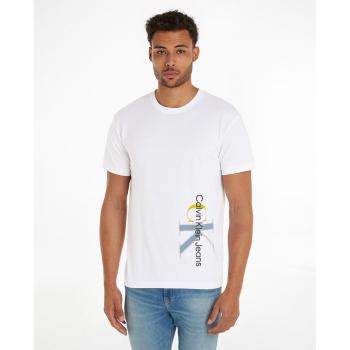 Camiseta Calvin Klein Jeans Hombre Estampado en Dos Tonos