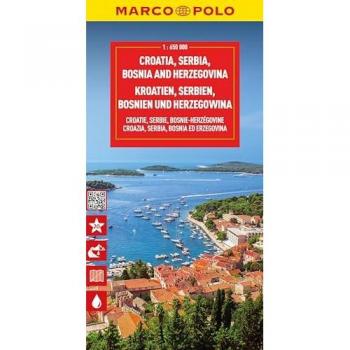 Croatia, Bosnia, Herzegovina Marco Polo Map