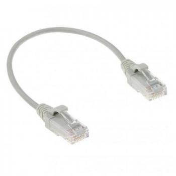 Cable RJ‑45 ACT – 25 cm Cat 6 UTP Gris sans halogène