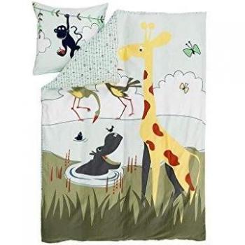 Flexi-Safari Bettdecke & Kissen für Kinderbett – 140x200 cm + 80x80 cm