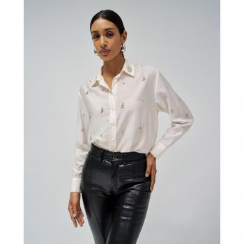 Salsa Jeans Light Beige Long Sleeve Tee for Women XS