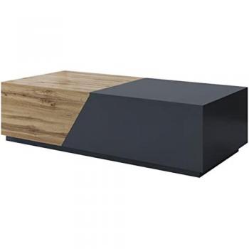 Tavolino con cassapanca 124x60x42cm MDF grigio da esterno