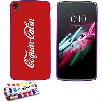 Protector Rígido Ultra-Slim ALCATEL ONE TOUCH IDOL 3 (5.5) Diseño Coquin-Calin Violeta MUZZANO