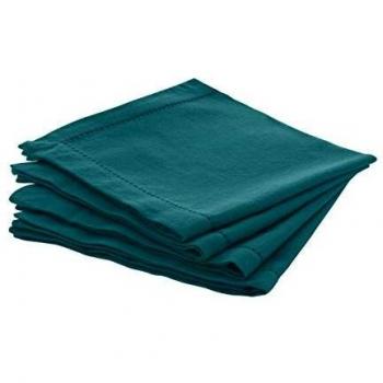 Lot de Serviettes de Table Chambray Bleu 40 x 40 cm