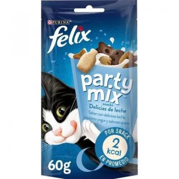 Felix Fiesta de Leche para Gatos 8 Bolsas de 60 gr