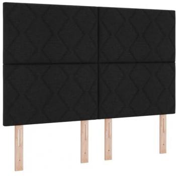 Headrest con Luci a Strisce LED 144 cm, Tessuto Nera
