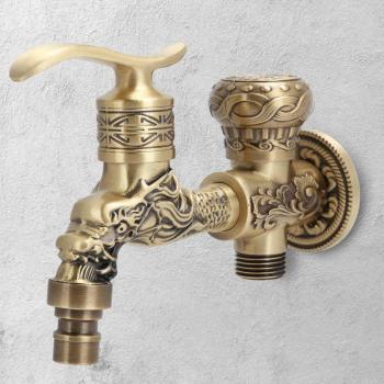 Robinet d'eau chaude et froide mural en laiton G1/2