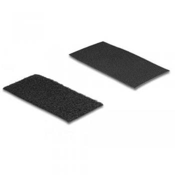 Selbstklebende Klettpads Delock 19105 – Haft‑Flauschpad 10er Pack (L 100 × B 50 mm)