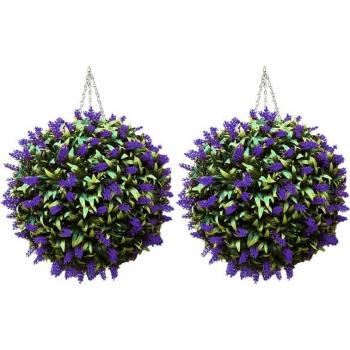 30cm Purple Topiary Lavender Plant Decor