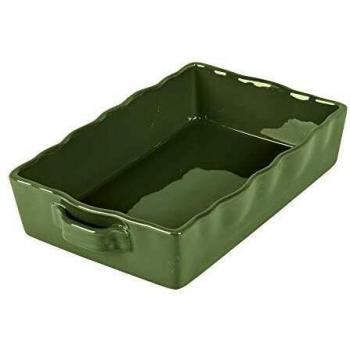 Plat à tarte rectangulaire Céladon 33 x 21 cm de la marque Table Passion