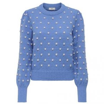 JDY Pullover „Puff Pull KNT NOOS“ – gepunktetes Design