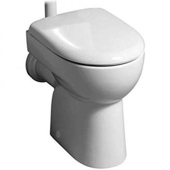 Geberit Stand-Flachspül-WC RENOVA Abgang horizontal, teilgeschlossene Form weiß