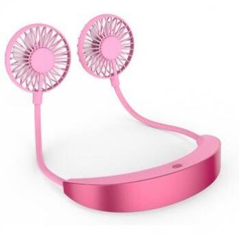 PLZDF Hände-freies Nackenband mit dualen Ventilatoren, USB aufladbar, 5200mAh