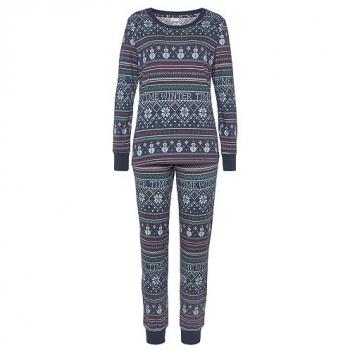 LASCANA Pyjama (2 tlg) mit winterlichem Druck