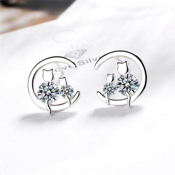 Pendientes Sweet Cat Silver