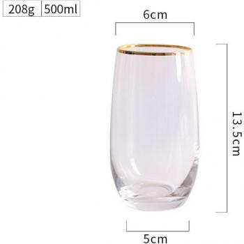 Lead‑Free Gold Egg Glass Beverage Holder