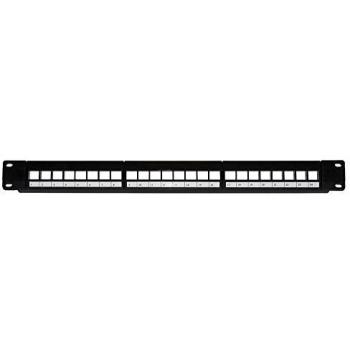 19 Patch Panel 24 Ports Schwarz