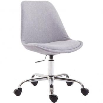 Bureau Tabouret à roulettes, réglage hauteur, gris et chromé – Code 100002684