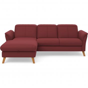 SIT & MORE – Ecksofa Romero in Bordeauxrot, 245 × 91 × 178 cm, 100