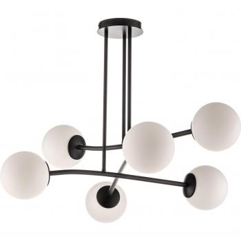 EMIBIG LIGHTING Major Black Six-Bulb Ceiling Light