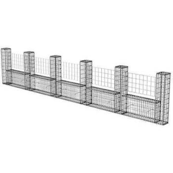 Gabbione U-Forma in Acciaio Zincato 570x20x100 cm