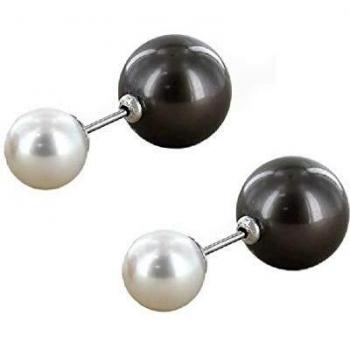 Luna-Pearls Double Face Perlenohrringe – Süßwasser Tahiti (1011371)