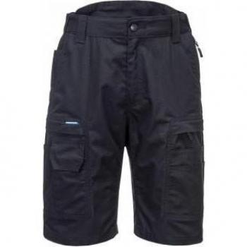 Portwest KX3 Outdoor Work Shorts, Male, 38S, Black Ripstop
