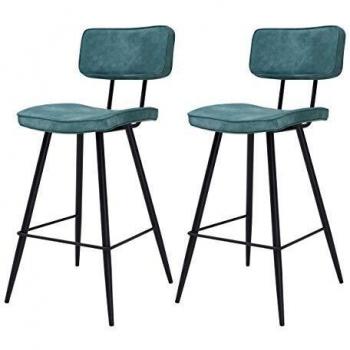 Chaise mi-Hauteur Texas Bleue 65 cm (Lot de 2)