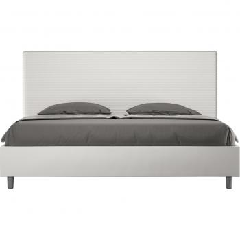 Ityhome Letto King Size Senza Rete Imbottito 180x190 in Similpelle Bianco Focus