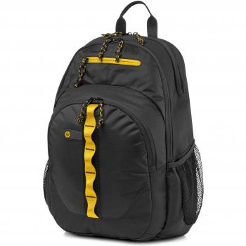 HP F3W17AA Rucksack für Laptops – Sportmodell 39,6 cm, Schwarz/Gelb