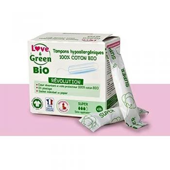Love & Green Tampons Digitaux Hypoallergéniques Super x 16