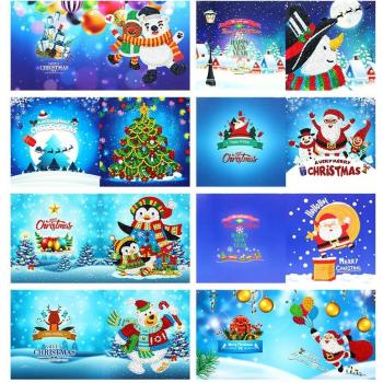 Cartes de Thanksgiving broderie diamant 12 pièces