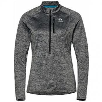 Odlo fli pullover mit 1 2 reisverschluss grau frau